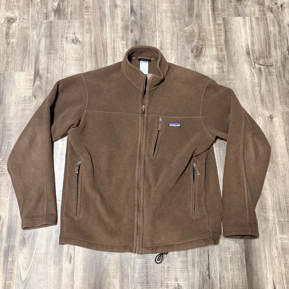 Patagonia Mens Synchilla Fleece Jacket Full Zip Brown Large Polyester Outdoor